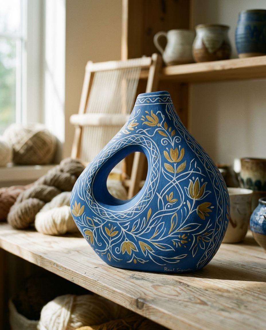 Vase Pottery Template, Ceramic Slab Building, Digital Download