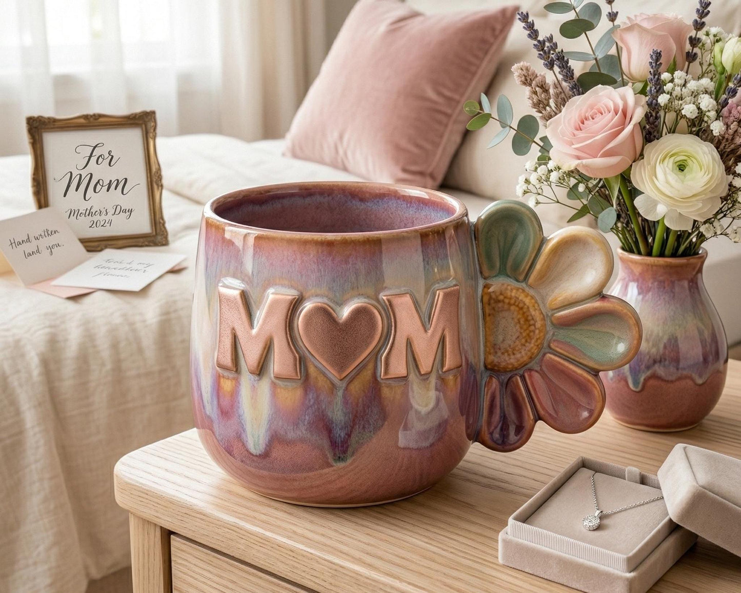 Mom Mug Pottery Template, Ceramic Slab Building, Digital Download