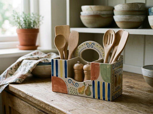 Kitchen Organizer with Handle Pottery Template, Ceramic Slab Building, Digital Download