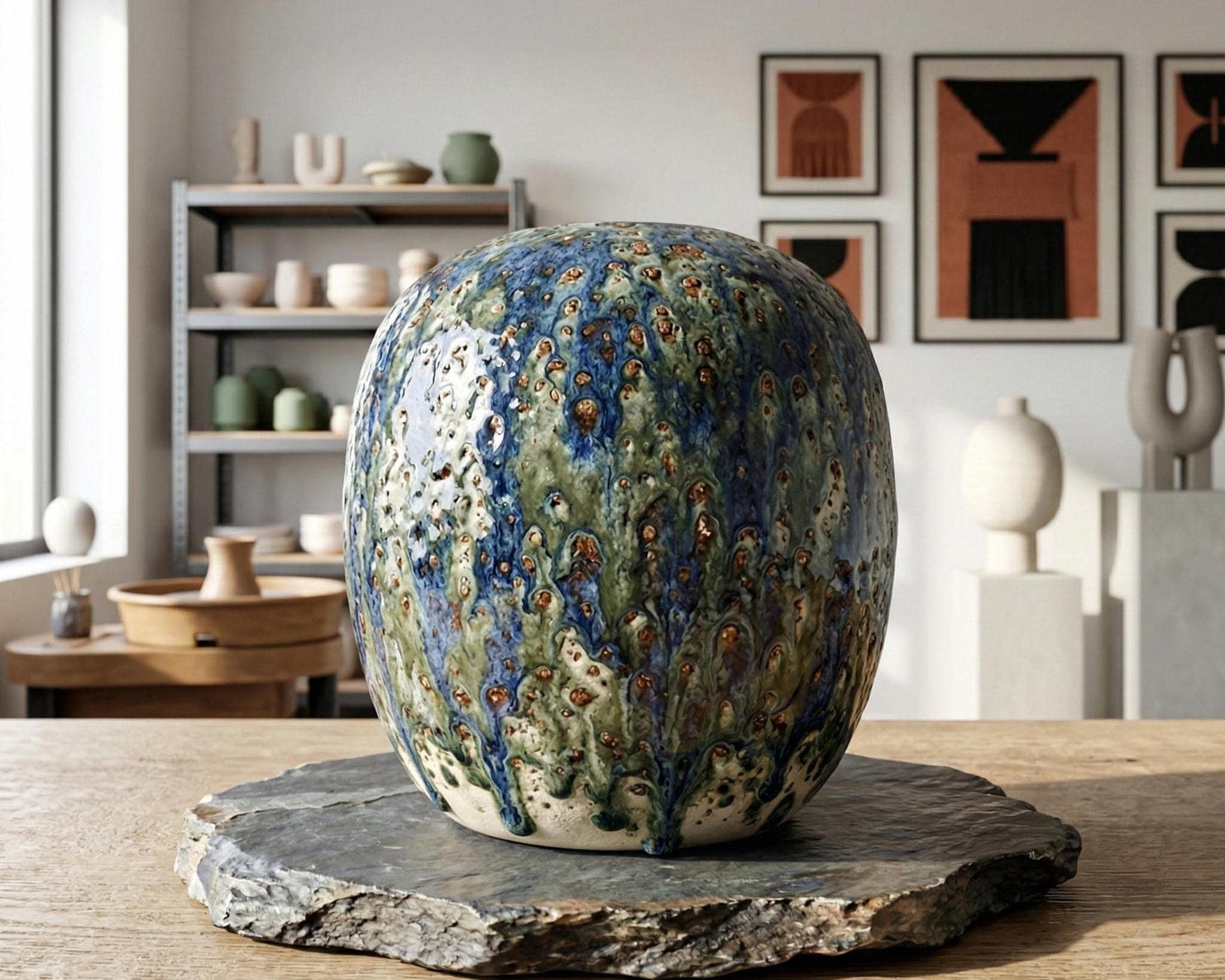 Moon Vase Pottery Template, Ceramic Slab Building, Digital Download