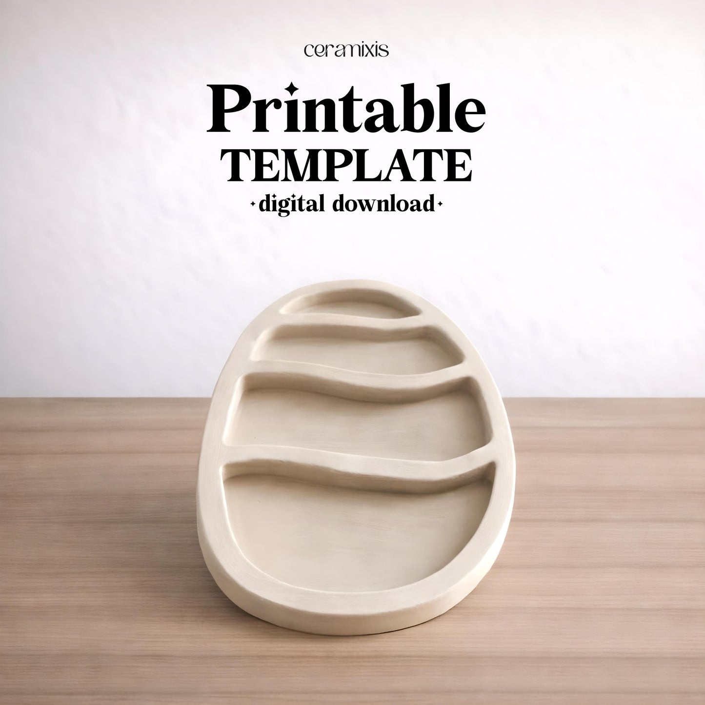 Egg Shaped Plate Pottery Template, Easter Decor, Ceramic Slab Building, Digital Download