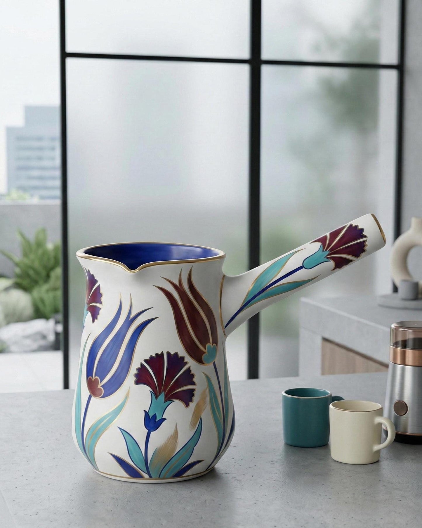Ibrik Pottery Template, Turkish Coffee Pot, Ceramic Slab Building, Video Tutorial, Digital Download