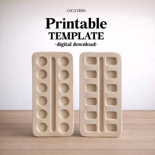 Paint Palette Slab Building Template | Pottery Template | Ceramic Tools | Handbuilding | Digital Download