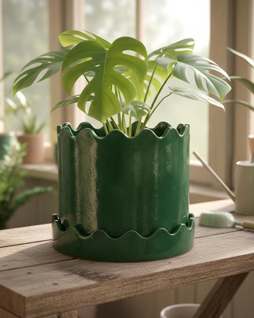 Round Planter Pottery Template, Ceramic Slab Building, Video Tutorial, Digital Download