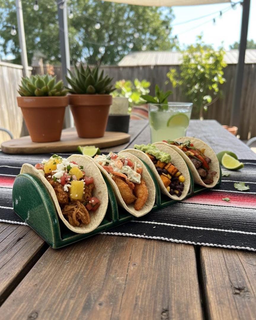 Taco Holder Pottery Template, Ceramic Slab Building, Digital Download