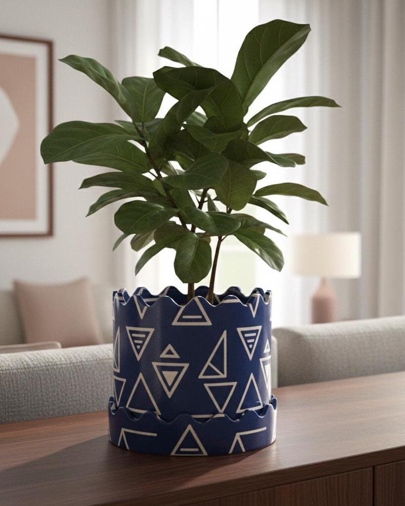 Round Planter Pottery Template, Ceramic Slab Building, Video Tutorial, Digital Download
