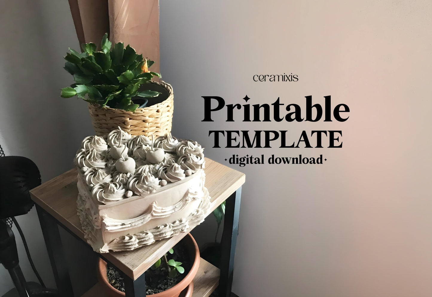 Heart Cake Box Organizer Slab Building Template | Pottery Template | Ceramic Tools | Handbuilding | Digital Download