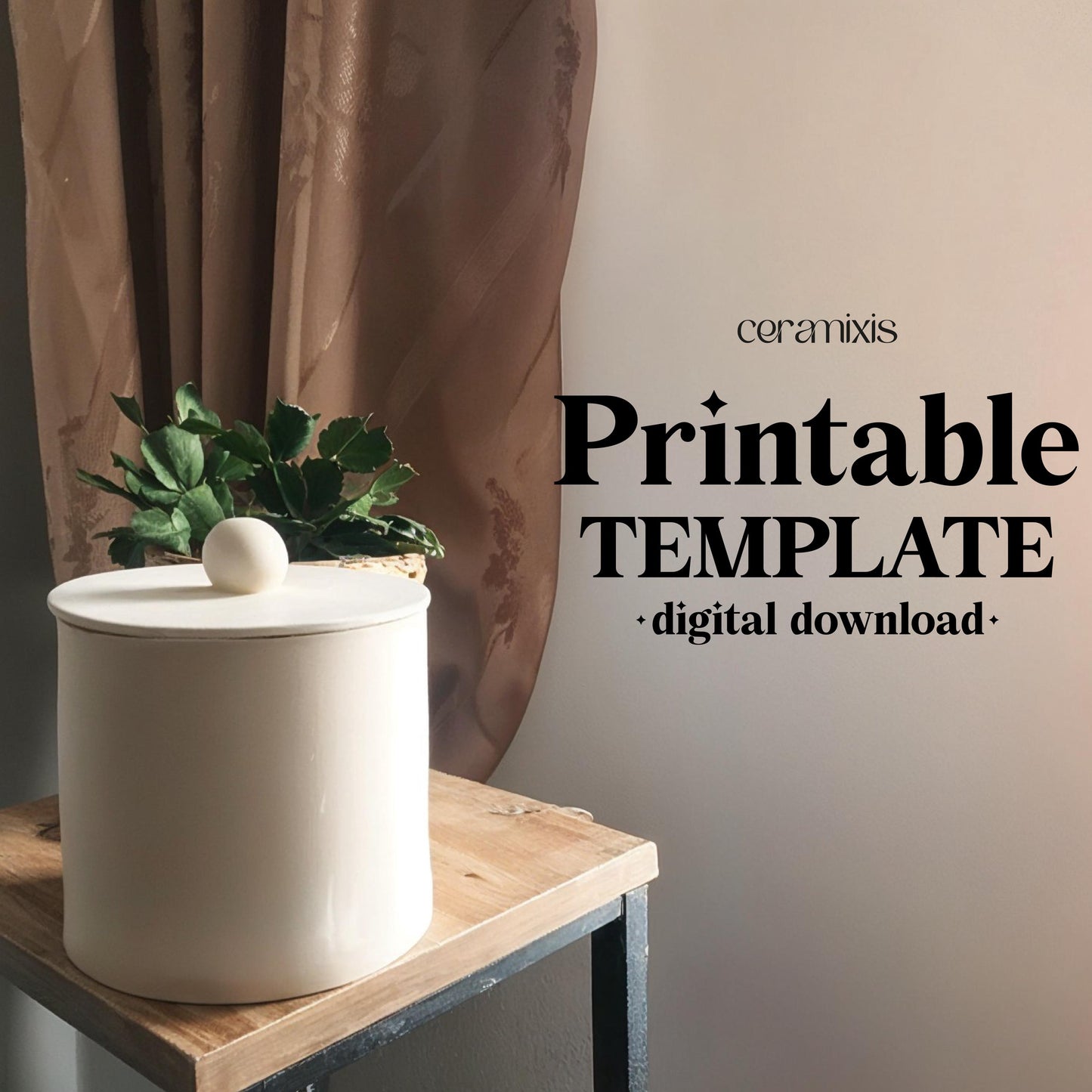 Lidded Box Slab Building Template | Pottery Template | Ceramic Tools | Handbuilding | Digital Download