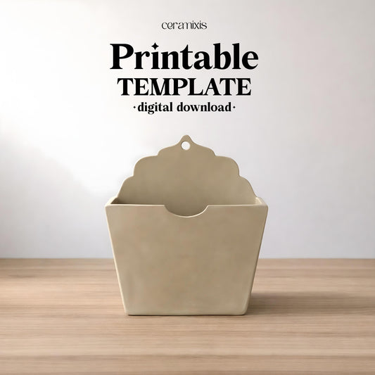 Coffee Filter Paper Holder Pottery Template, Ceramic Slab Building, Digital Download