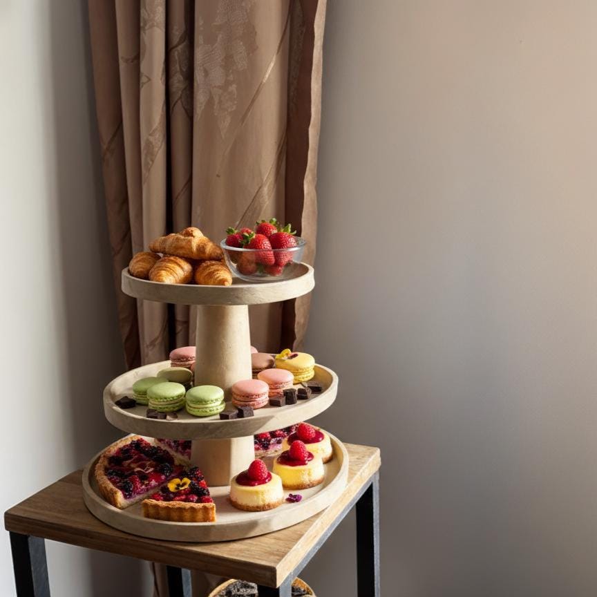 Dessert Serving Stand Pottery Template, Ceramic Slab Building, Video Tutorial, Digital Download