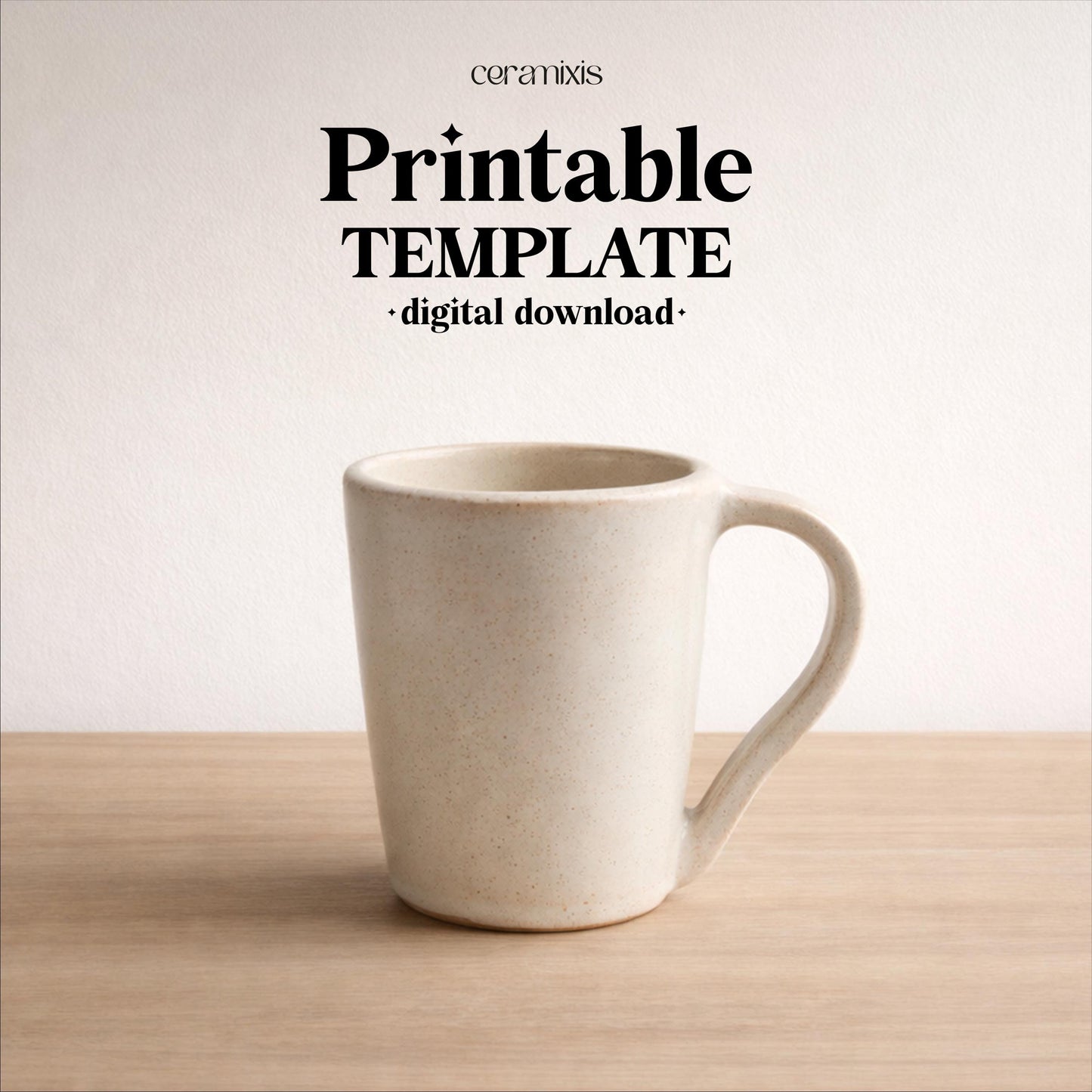 Mug Pottery Template, Ceramic Slab Building, Digital Download