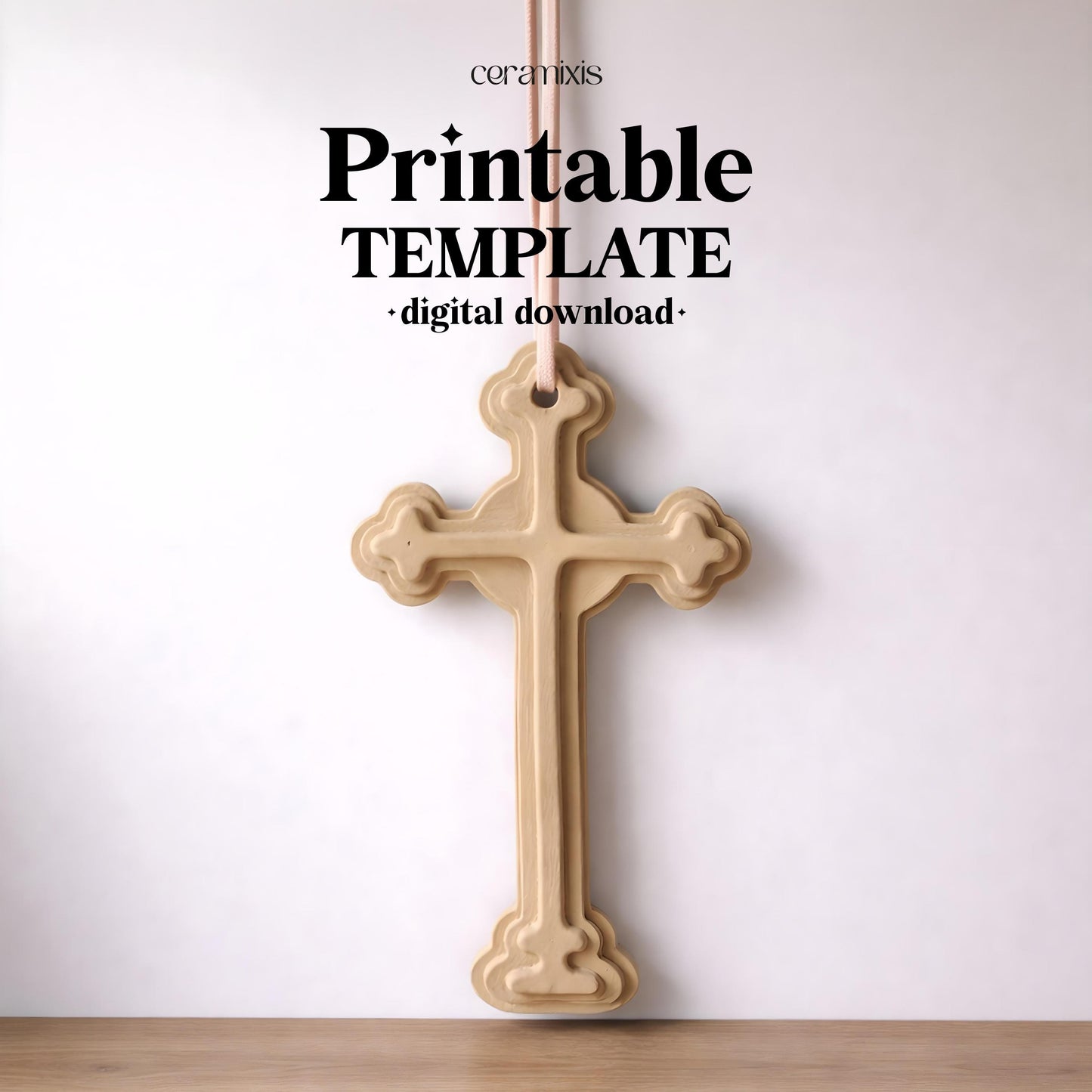 Cross Pottery Template, Ceramic Slab Building, Digital Download