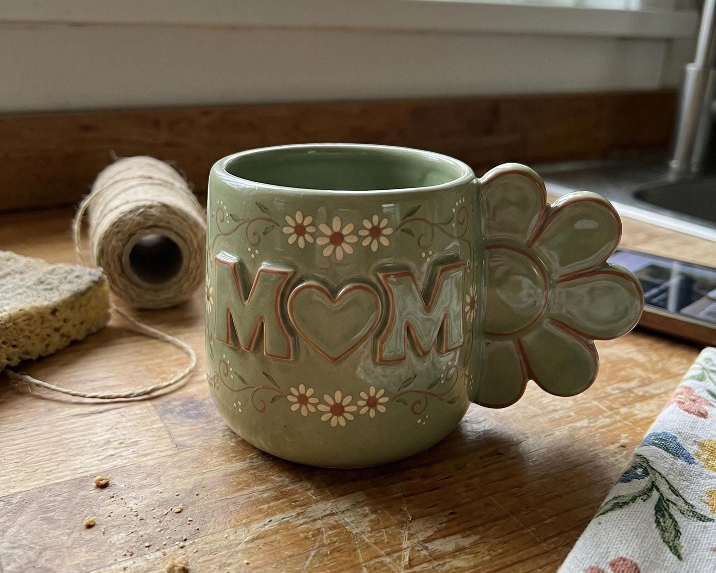 Mom Mug Pottery Template, Ceramic Slab Building, Digital Download