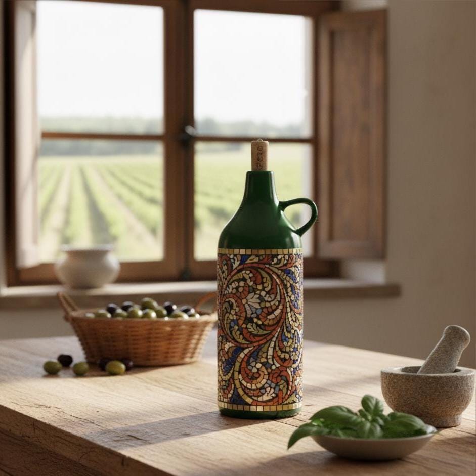 Oil Bottle Pottery Template, Ceramic Slab Building, Video Tutorial, Digital Download