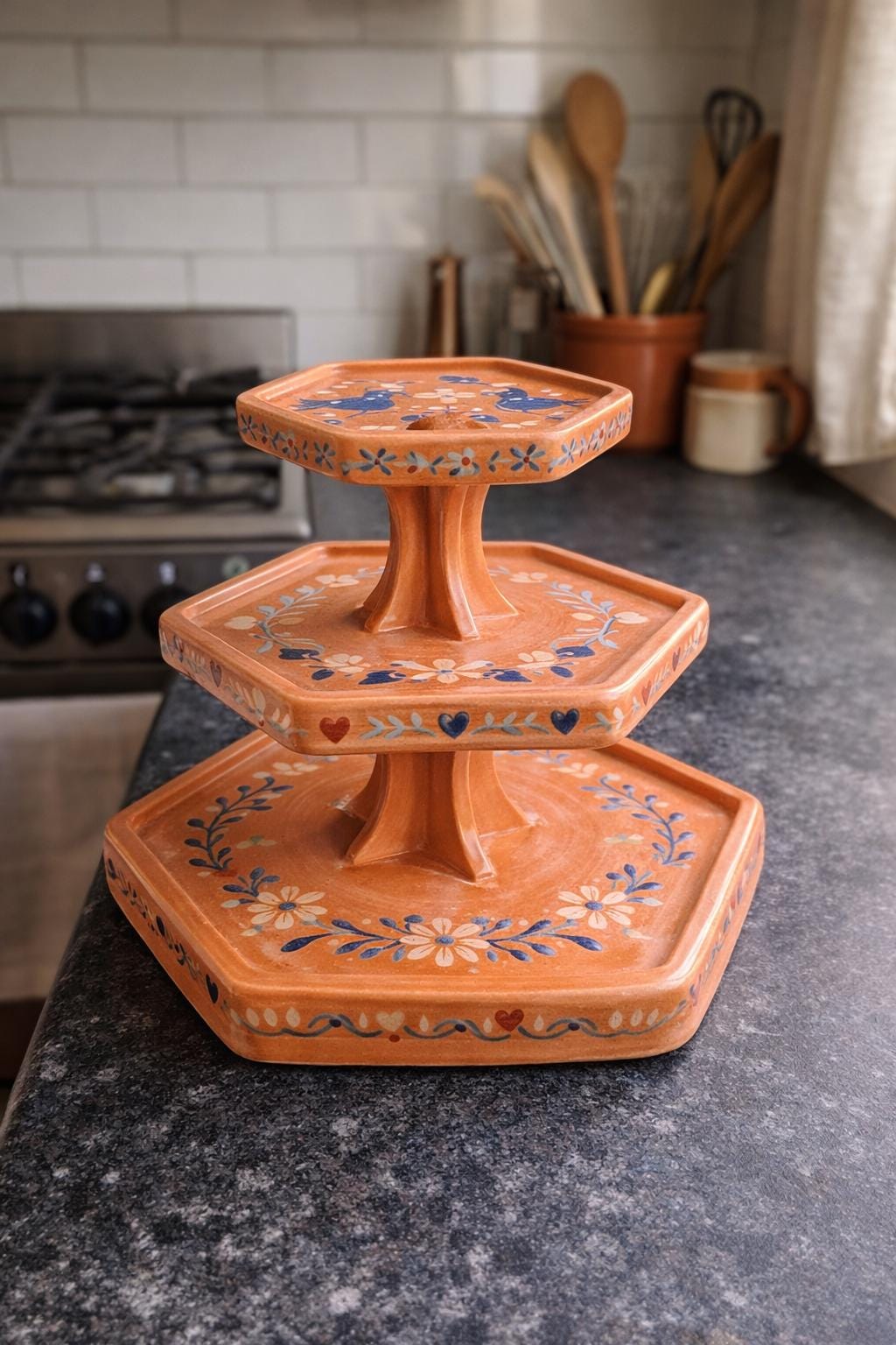Dessert Serving Stand Pottery Template, Ceramic Slab Building, Digital Download