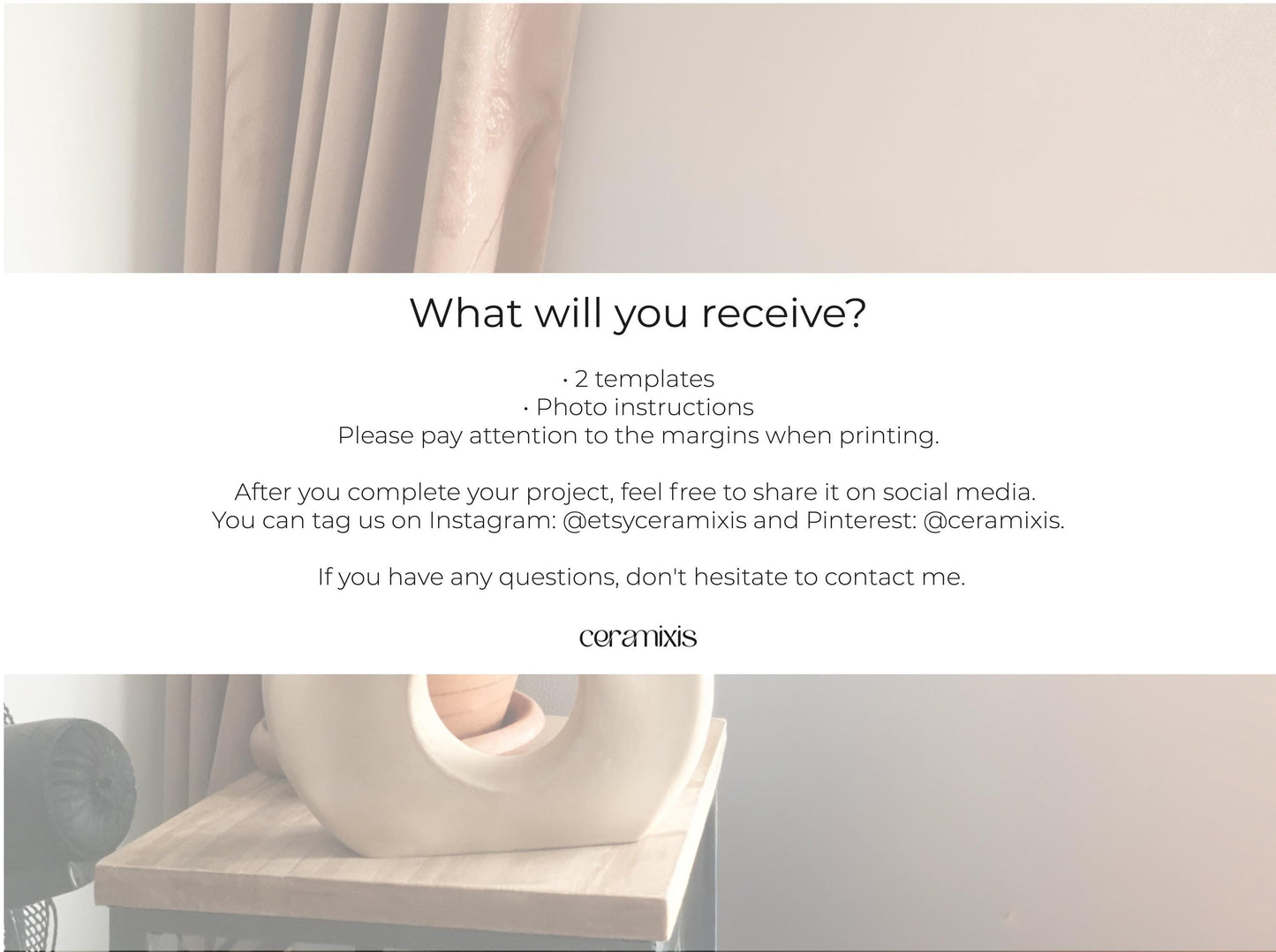 Vase Pottery Template, Ceramic Slab Building, Digital Download