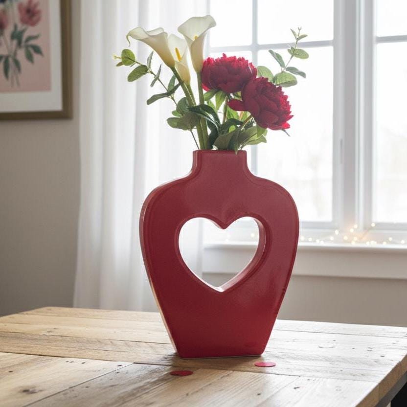 Heart Shaped Vase Slab Building Template | Pottery Template | Ceramic Tools | Handbuilding | Digital Download