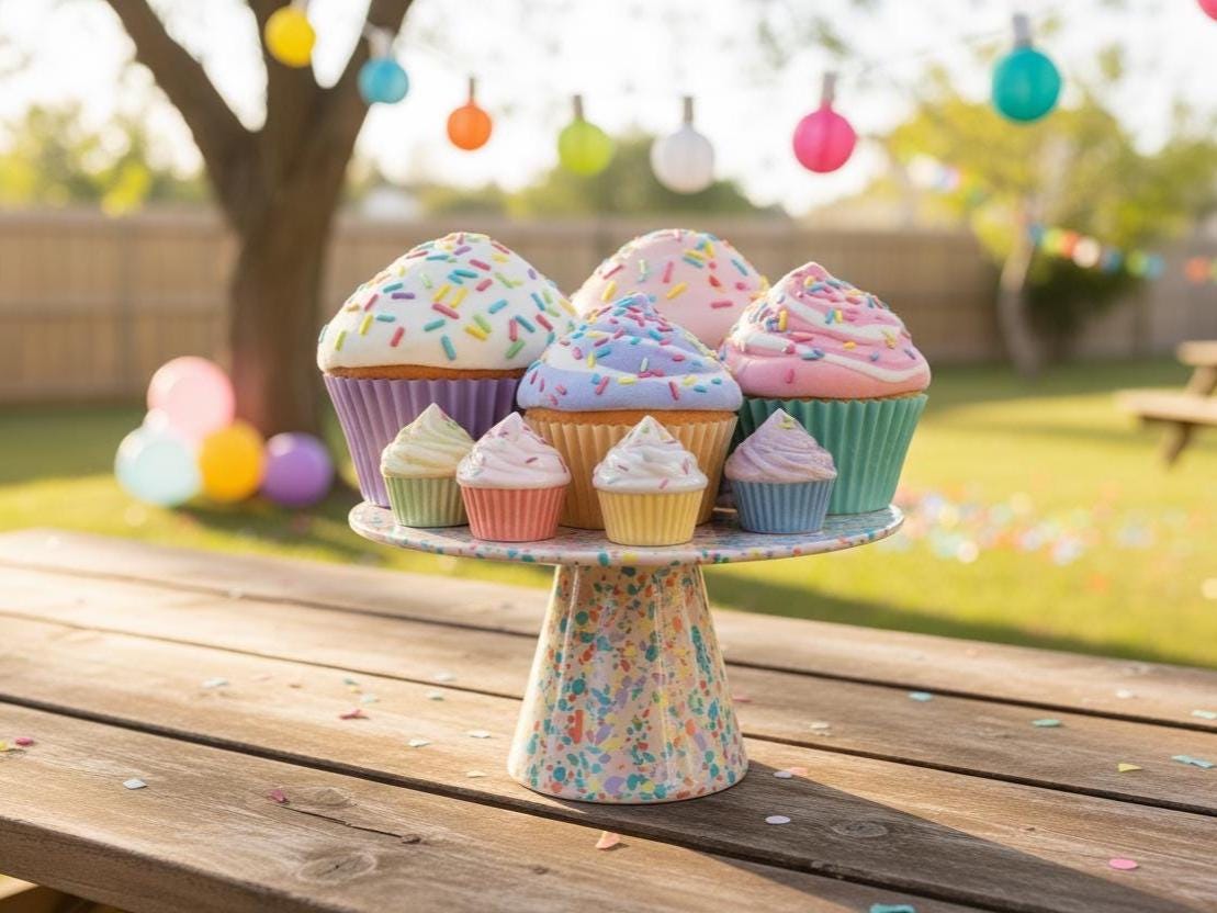 Cake Stand Pottery Template, Ceramic Slab Building, Digital Download