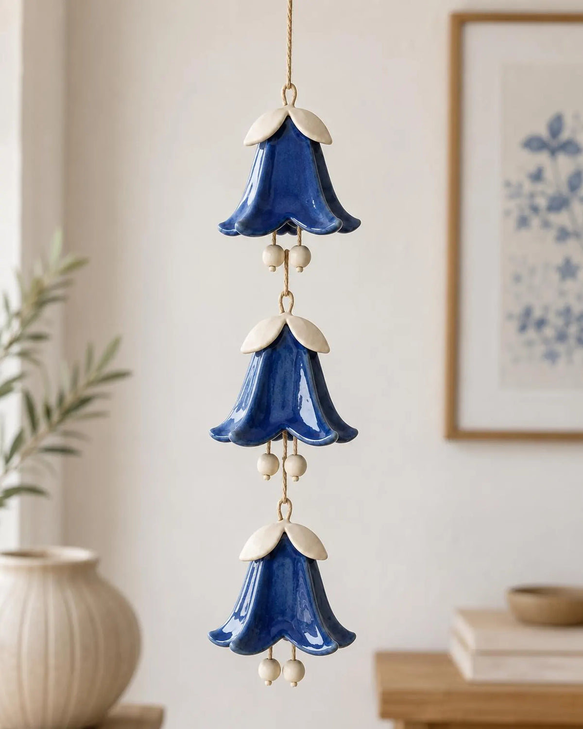Bellflower Hanging Bell Pottery Template, Ceramic Wind Chime, Slab Building Pattern, Digital Download PDF