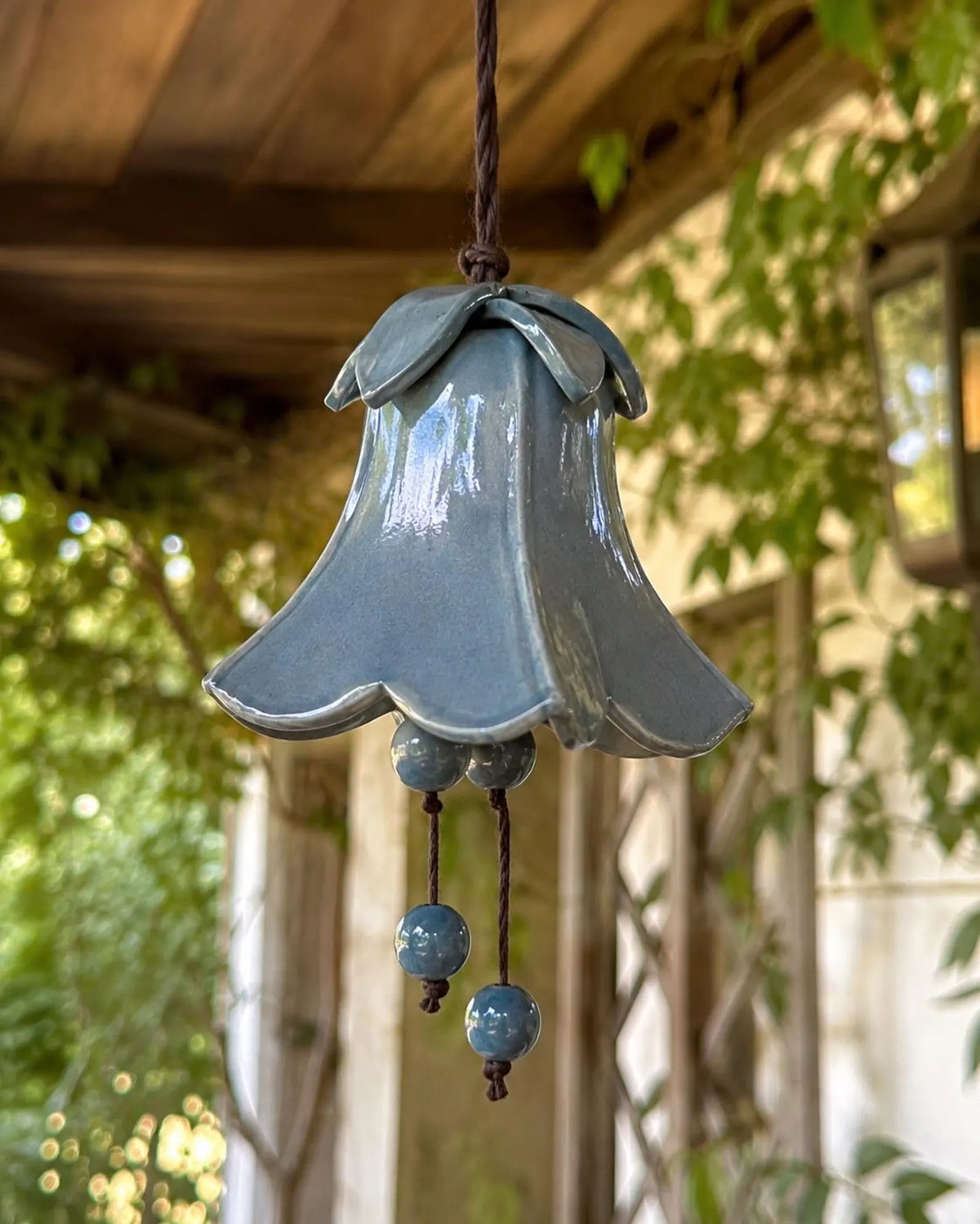 Bellflower Hanging Bell Pottery Template, Ceramic Wind Chime, Slab Building Pattern, Digital Download PDF