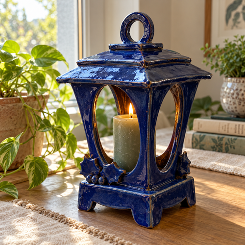 Ceramic Lantern Pottery Template, Standing Candle Lantern, Slab Building Pattern, Printable PDF