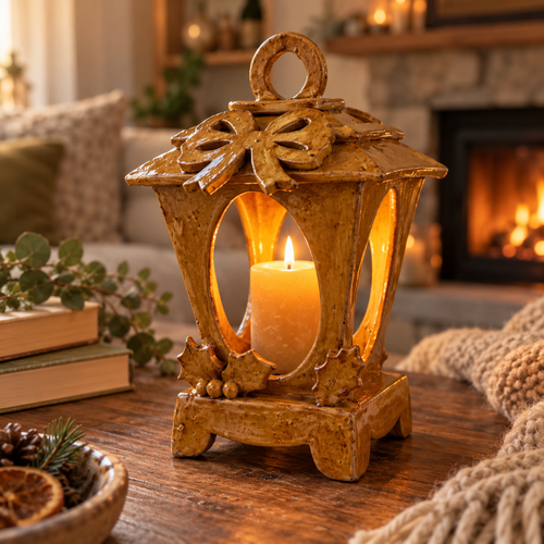Ceramic Lantern Pottery Template, Standing Candle Lantern, Slab Building Pattern, Printable PDF