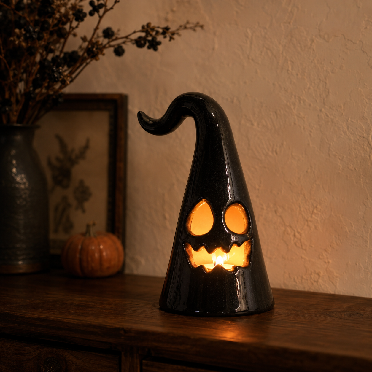 Ghost Candle Holder Pottery Template, Halloween Decor – Design 1, Ceramic Slab Building, Digital Download