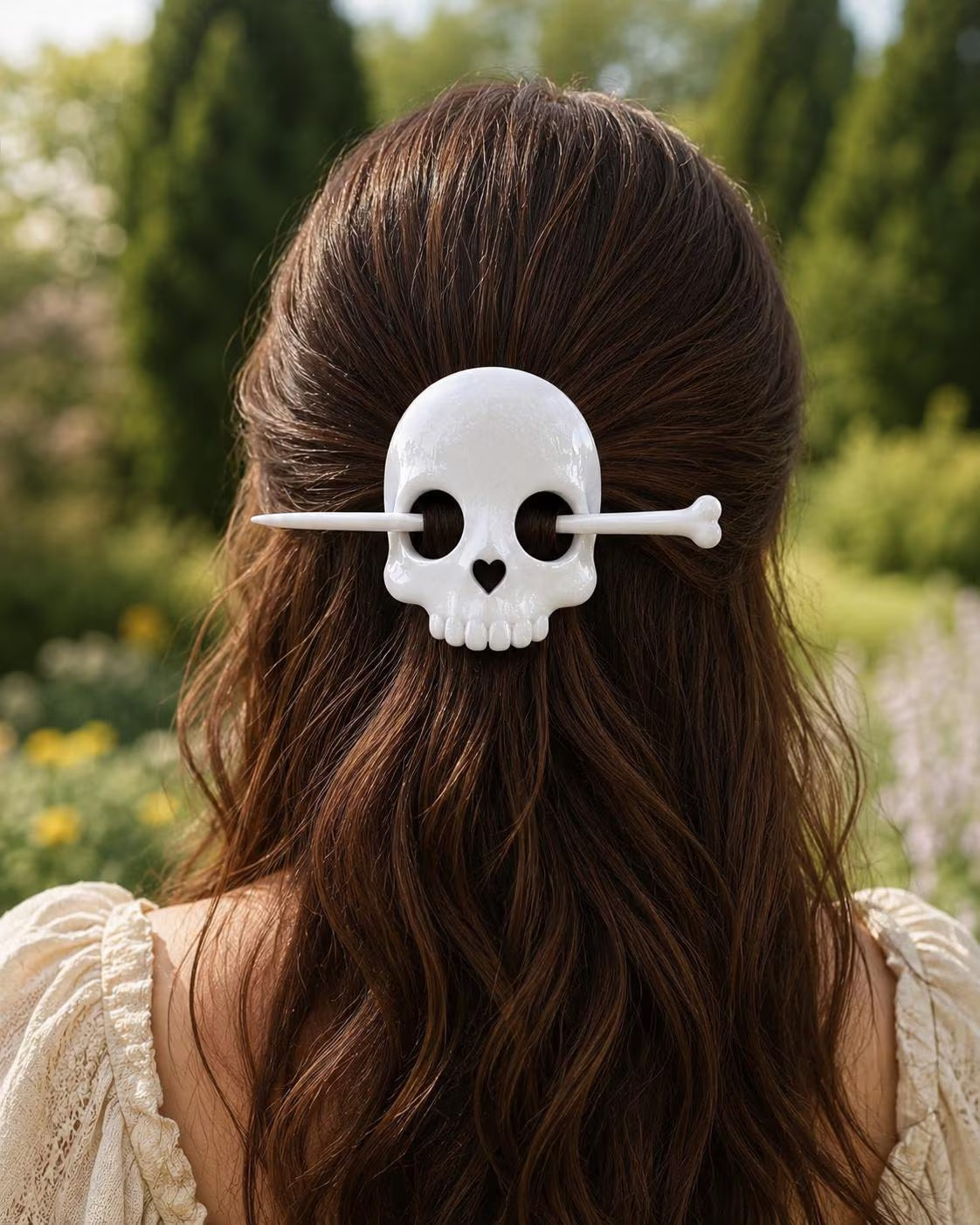 Halloween Hair Stick Set Pottery Template, Skull Hair Clip, Ceramic Slab Building, Digital Download