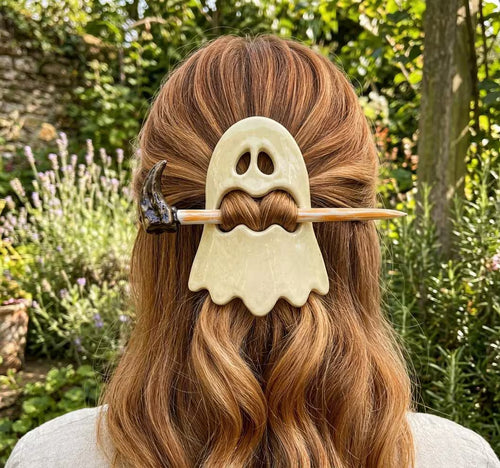 Halloween Hair Stick Set Pottery Template, Skull Hair Clip, Ceramic Slab Building, Digital Download