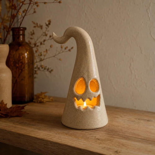 Halloween Luminary Pottery Bundle, 5 Printable Slab Building PDF Templates, Ghost Pumpkin Witch Bat