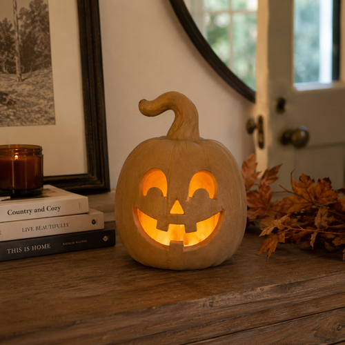 Pumpkin Candle Holder Pottery Template, Halloween Decor, Ceramic Slab Building, Digital Download