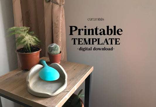 Spoon Rest Pottery Template, Ceramic Slab Building, Digital Download