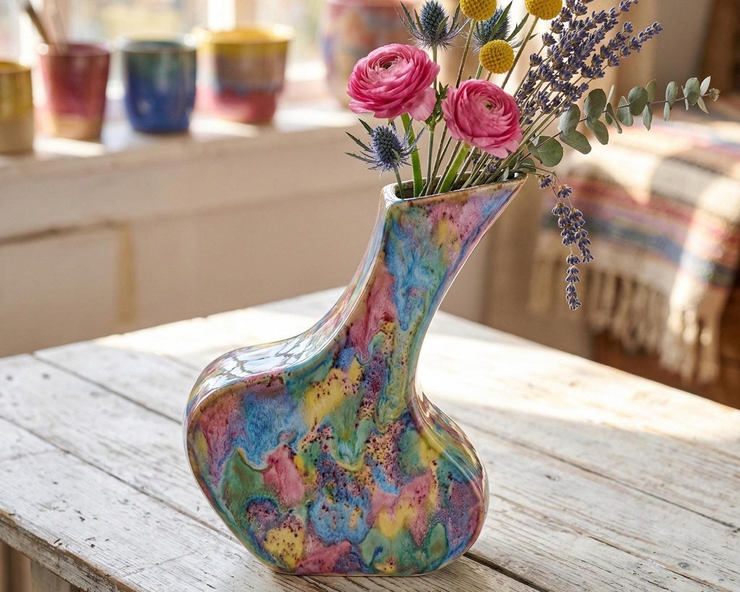 Vase Pottery Template, Ceramic Slab Building, Digital Download