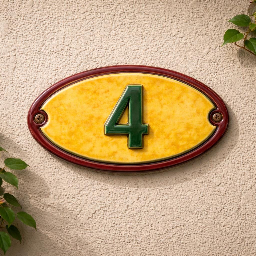 House Number Sign Pottery Template, Ceramic Slab Building, Digital Download