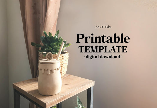 Honey Jar Pottery Template, Ceramic Slab Building, Digital Download
