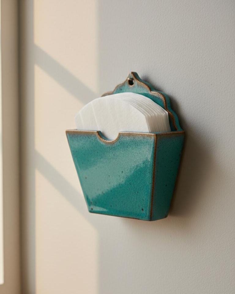Coffee Filter Paper Holder Pottery Template, Ceramic Slab Building, Digital Download