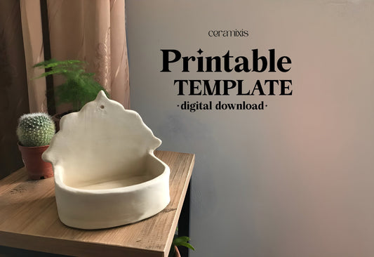 Wall Sconce Candle Holder Pottery Template, Ceramic Slab Building, Digital Download