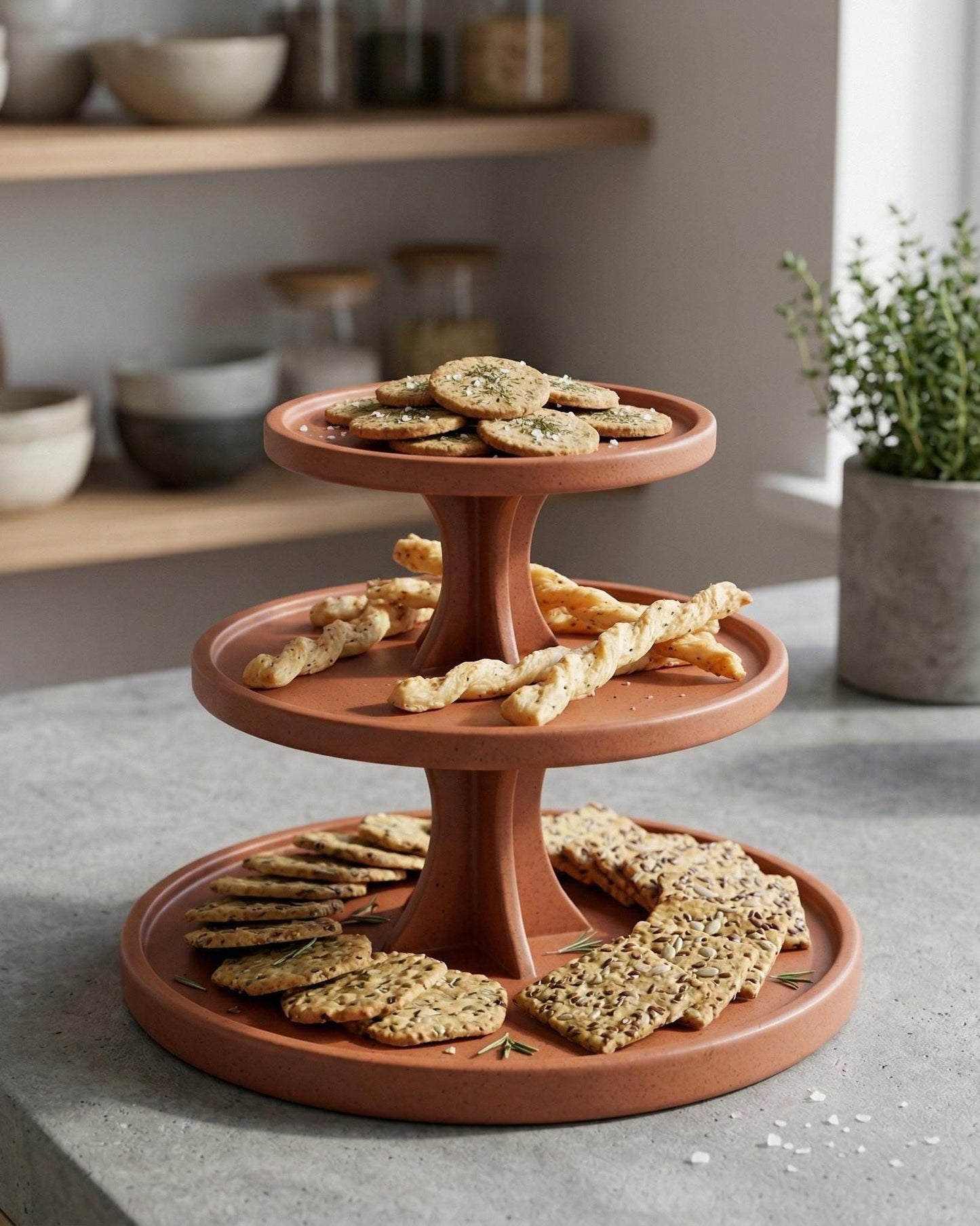 Dessert Serving Stand Pottery Template, Ceramic Slab Building, Digital Download