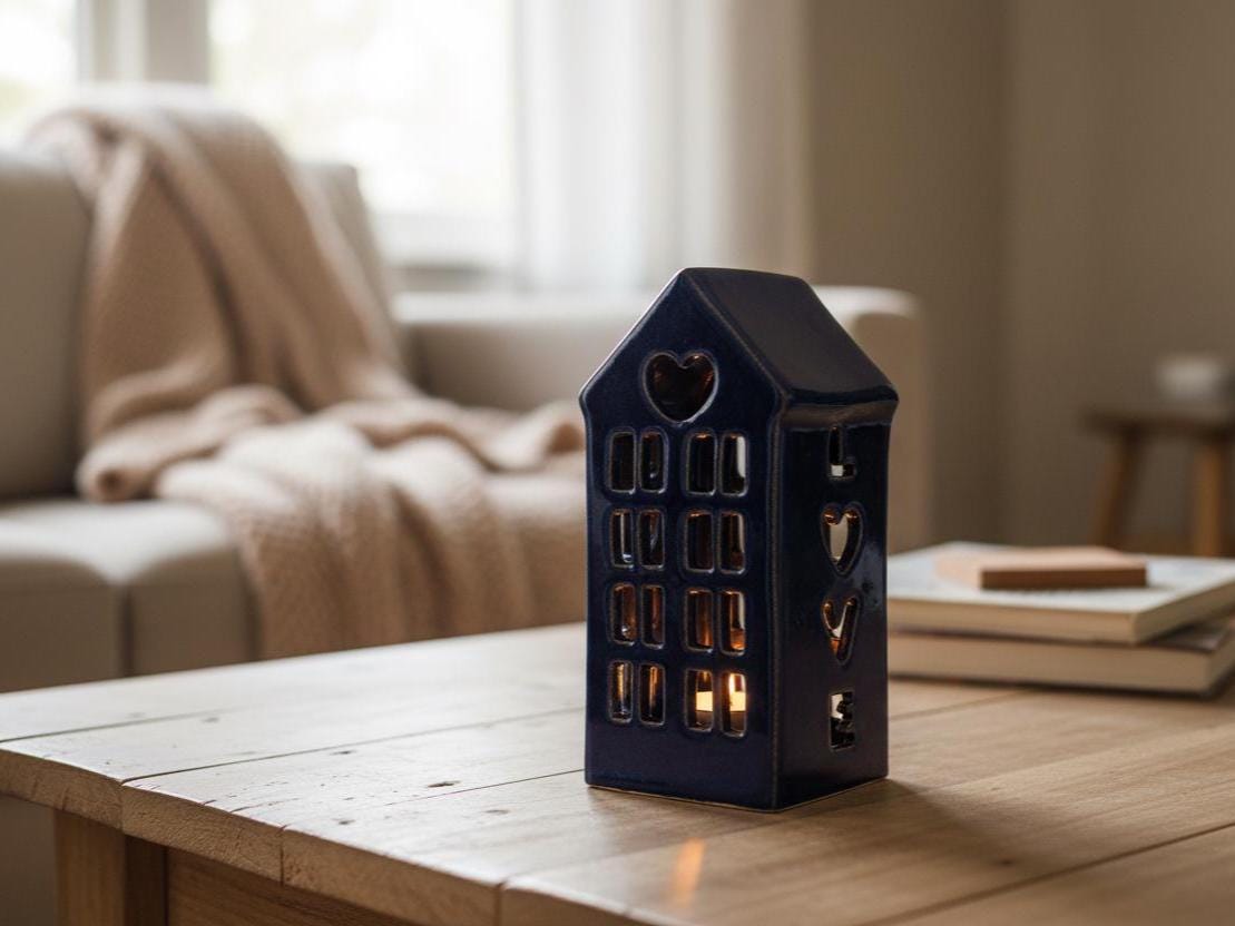 Tealight House Candle Holder Slab Building Template | Pottery Template | Ceramic Tools | Handbuilding | Digital Download