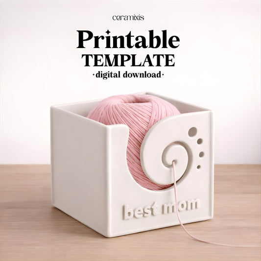 Yarn Bowl Pottery Template, Ceramic Slab Building, Digital Download