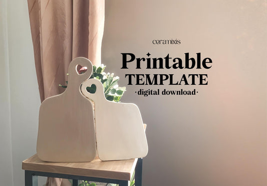 Charcuterie Boards Set Slab Building Template | Pottery Template | Ceramic Tools | Handbuilding | Digital Download