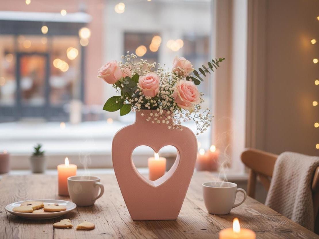 Heart Shaped Vase Slab Building Template | Pottery Template | Ceramic Tools | Handbuilding | Digital Download