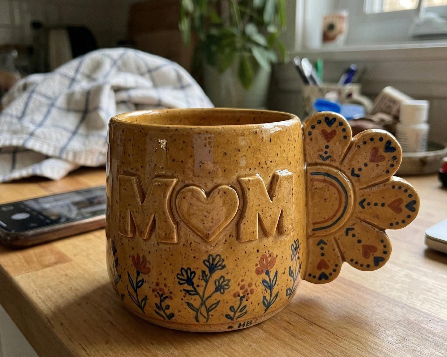 Mom Mug Pottery Template, Ceramic Slab Building, Digital Download