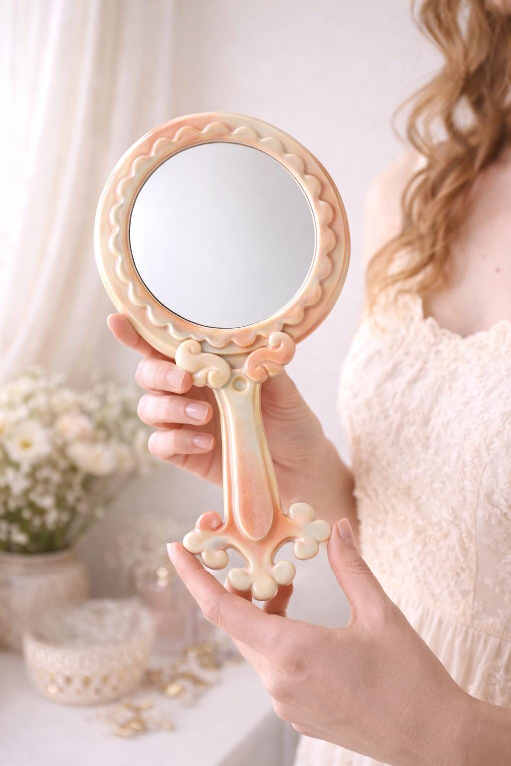 Handheld Mirror Template, Ceramic Slab Building, Digital Download