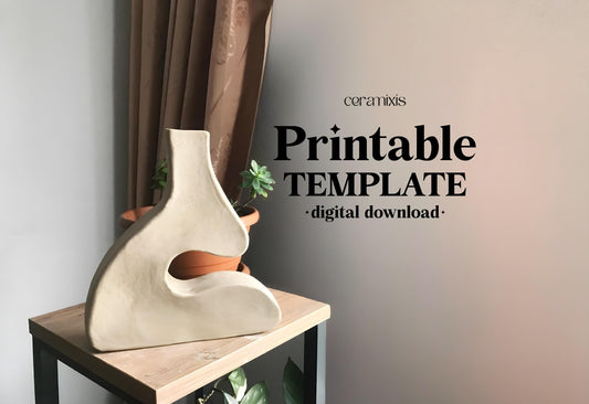 Vase Pottery Template, Ceramic Slab Building, Digital Download