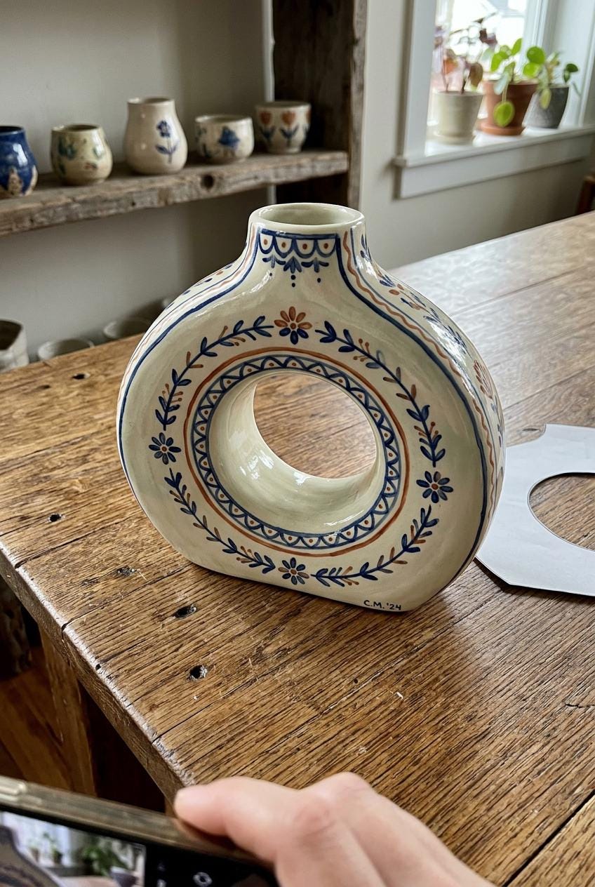 Vase Pottery Template, Ceramic Slab Building, Digital Download