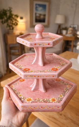 Dessert Serving Stand Pottery Template, Ceramic Slab Building, Digital Download