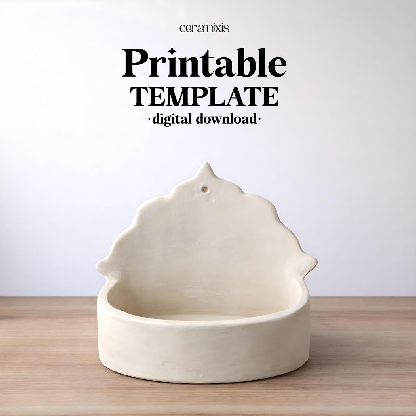 Wall Sconce Candle Holder Pottery Template, Ceramic Slab Building, Digital Download