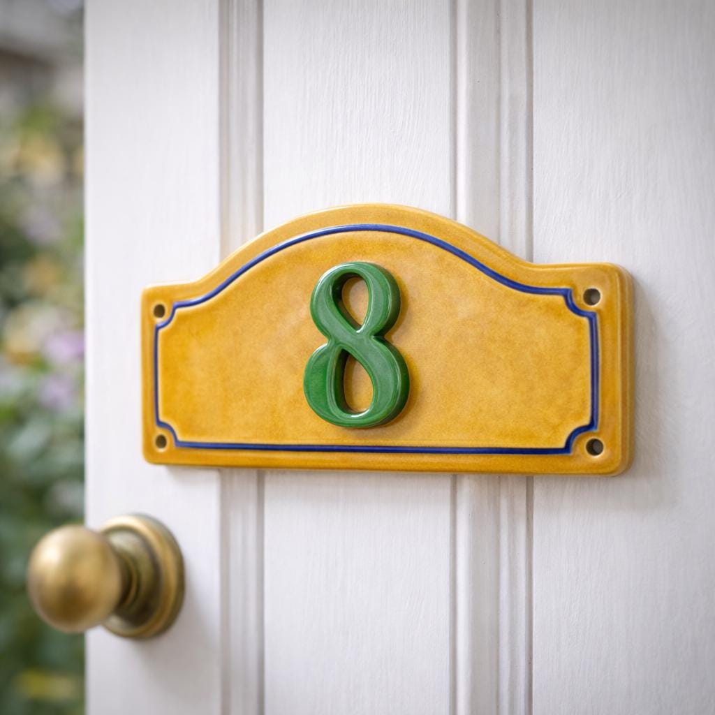 House Number Sign Set Pottery Template, Ceramic Slab Building, Digital Download