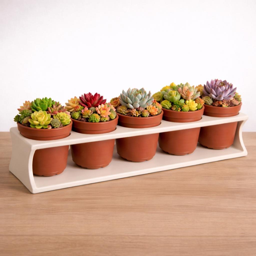 Succulent Planter Stand Pottery Template, Ceramic Slab Building, Digital Download